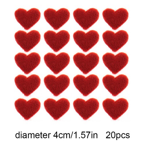 20 PIEZAS Lana en forma de corazón Fieltro Poke Hágalo usted mismo Hecho a mano Ropa artesanal de costura Accesorios - Imagen 7 de 30