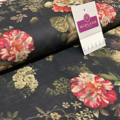 £6.50 Cotton Lawn Summer Vintage Floral Printed Dress fabric 100% M1670 - Picture 19 of 85