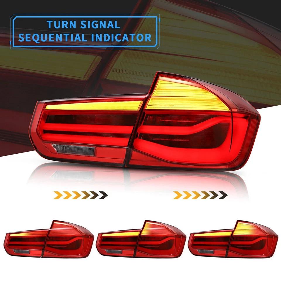 Pilotos traseros LED ROJOS estilo LCI para BMW Serie 3 F80 F30 2012-2018 con secuencial - Imagen 4 de 4