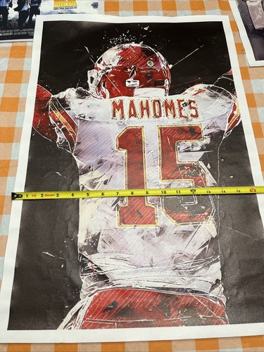 Patrick Mahomes 17” X 25” Canvas Wall Art Print. Super Bowl MVP KC Chiefs - Bild 1 von 2