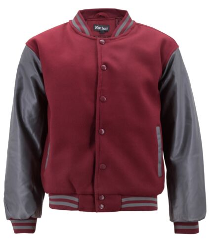 New Men's Premium Classic Snap Button Vintage Baseball Letterman Varsity Jacket - Picture 31 of 36