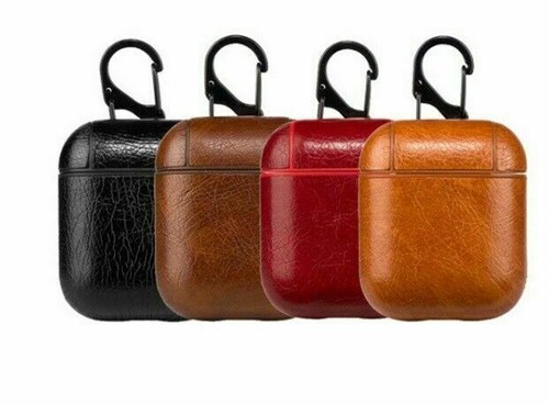 Shockproof Tough Leather Cover For Apple Airpods Pro Earphone Charging Case Clip - Picture 2 of 16