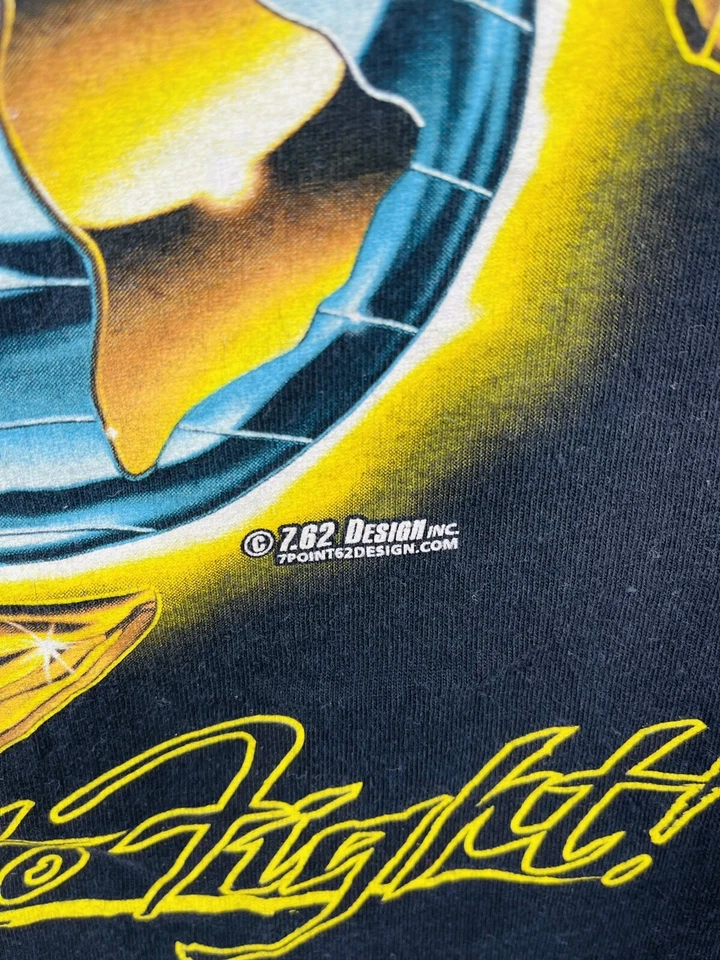 7.62 Diseños USA Azul Marino Manga Corta Cuello Redondo 2008 Doble Cara Camiseta para Hombres Y2K Foto 3 de 4