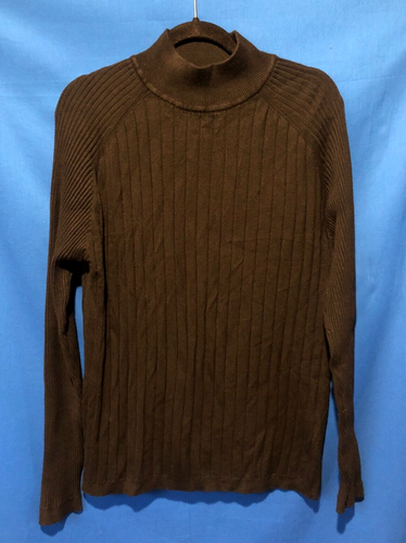 CONCEPTS By CLAIBORNE Men's Lightweight RIBBED KNIT Black MOCK NECK Sweater  XL - Picture 1 of 4