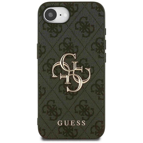 Guess Apple iPhone 16e 4G Big Logo Schutzhülle Case Etui Schwarz - Zdjęcie 3 z 8