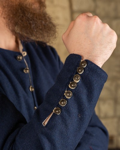 Mytholon Rafael Tunika Wolle Blau S Larp Mittelalter Reenactment #12552 - Bild 3 von 5