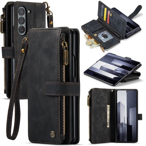 Für Samsung Z Fold 6 5 Magnet Leder Wallet Case Ständer Hülle mit Stifthalter - Bild 31 von 37
