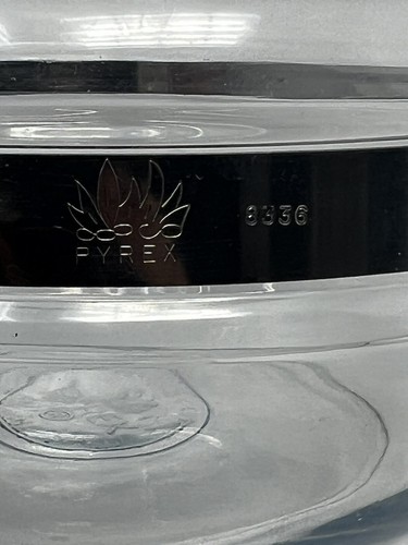 Pyrex Tea Pot Kettle Blue Glass Clear Lid #8336 USA FlameWare 6 Cup - Picture 5 of 6