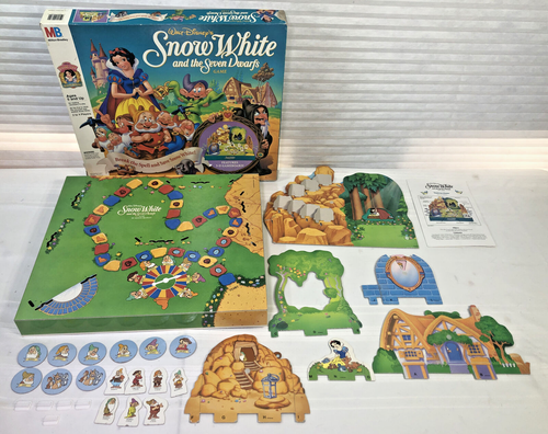 Snow White and the Seven Dwarfs Board Game MB Vintage 1992 Disney  - Foto 2 di 7