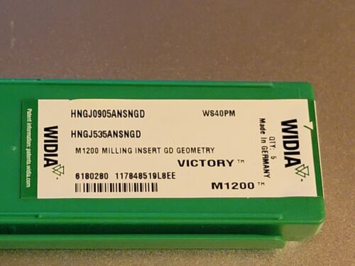 5 X Widia HNGJ0905ANSNGD WS40PM M1200 CUTTING CARBIDE BITS SOLID CARBIDE - Picture 2 of 2