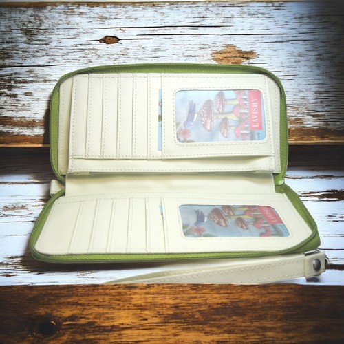 Lavishy Flower Art - PAR Avion Pink Peony / Honey Bee Art Large Wristlet Clutch - Picture 4 of 6