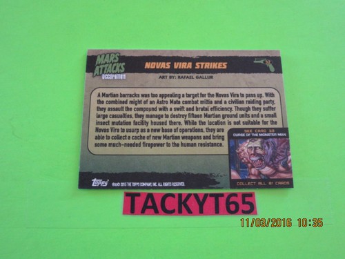 MARS ATTACKS OCCUPATION PARALLEL FOIL BASE SINGLE CARD(s) NEW YOU CHOOSE - Picture 64 of 142