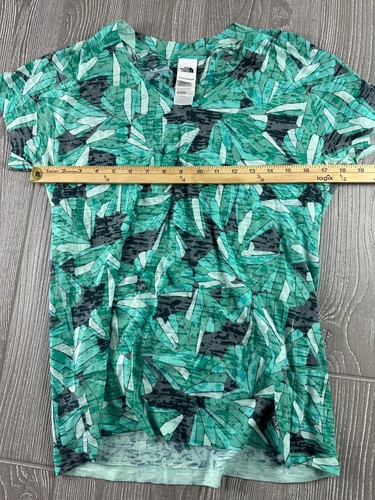 NORTH FACE Womens Size Large T Shirt Green Print - Picture 6 of 10