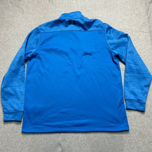 Under Armour 1/4 Zip Pullover Sweatshirt Mens XL Blue Fleece ColdGear Casual - Picture 4 of 9