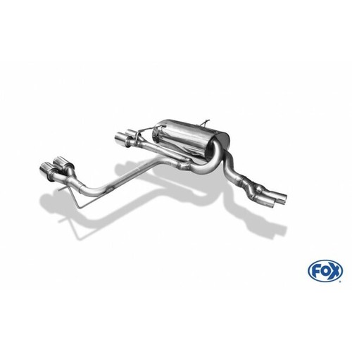 Scarico sportivo Fox ESD 4x90 mm per BMW Serie 3 E46 320i-330i ottica M3 uscita centrale - Foto 10 di 12