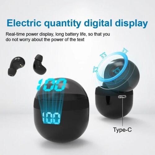 NEW!! TWS Mini Earbuds Invisible Sleep HeadphoneBluetooth 5.3 Earphones Wireless - Picture 4 of 24