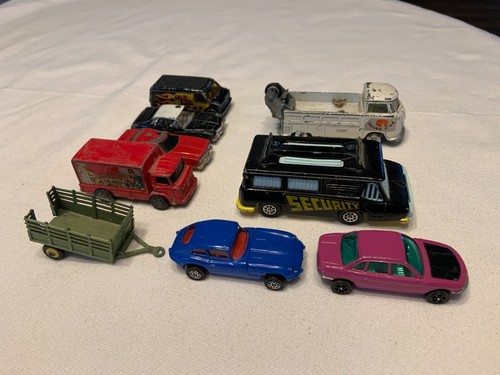 Corgi England Lot of 9 Vintage Diecast Cars 1960s VW NSU Speed Van Jaguar Husky - Picture 2 of 7