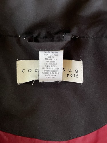 Consensus Golf Pullover Zip Mens Large Wine Colored Jacket Zip Pockets - Picture 4 of 19