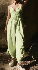 NEW FREE PEOPLE FP MOVEMENT LIMEADE GREEN ONE BETTER ONE PIECE JUMPSUIT SZ XS