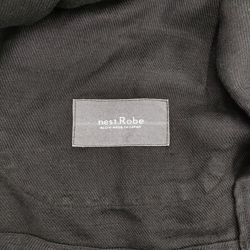 nest Robe 01211-1115 Linen Size F tailored jacket black 5-0412M△ - Picture 4 of 5