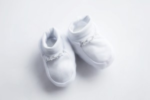 baby boy white booties