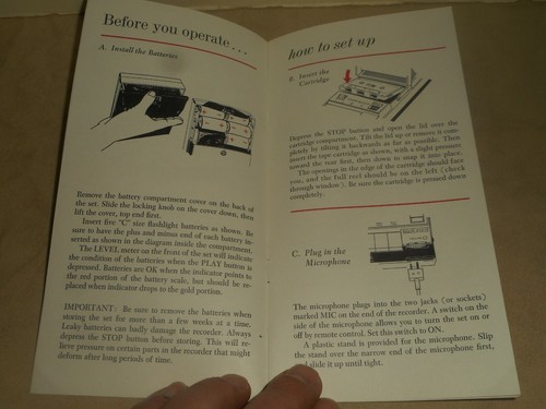 GE Cartridge Tape Recorder Model M3800 Instruction Manual & Brochure 1970s - Picture 6 of 12