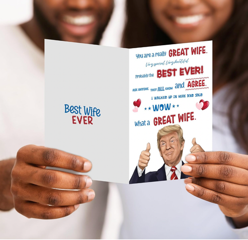 Trump Mothers Day Card for Wife, Valentines Day Cards for Her,Trump Merchandise - Picture 11 of 24