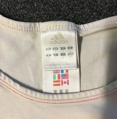 Distressed Adidas Striped Shirt S Red Faded Basketball Vtg 90s Soccer - Picture 3 of 9