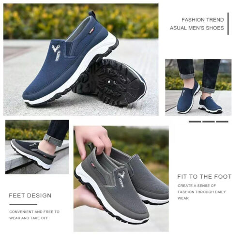 Lightweight Men Casual Shoes Fashion Soft Canvas Shoes Comfortable Flat Cloth - Picture 11 of 15