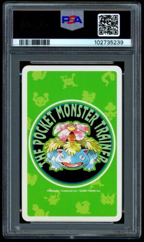 Pokemon LAPRAS Japanese GREEN Back 8 of Diamonds POKER Card #131 PSA 10 GEM MINT - Picture 2 of 2