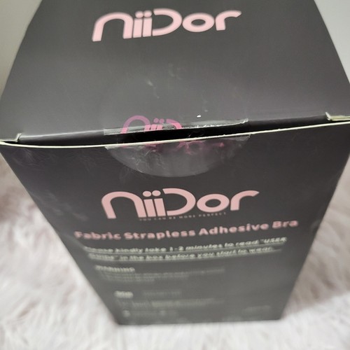 NEW Niidor Adhesive Strapless Sticky Invisible Push up Fabric Bra, Size D - Picture 4 of 7