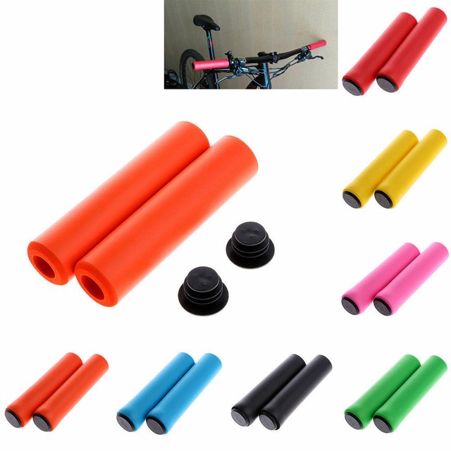 2Pcs MTB Soft Foam Silicone Sponge Handle Bar Grips Handlebar Grip Bike Bicycle