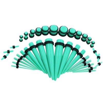 24-36Pcs Acrylic Ear Lobe Stretching Kit Taper Plugs Ear Gauges Piercing 14G-00G