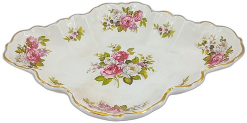 Vintage Old Foley James Kent Ltd. Staffordshire Harmony Rose Serving Dish/Bowl - Picture 8 of 12