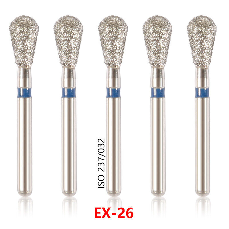 1-100 DENTAL FRESE DIAMANTATE PER TURBINE DENTISTA ODONTOTECNICO FG 1.6mm PUNTE - Zdjęcie 786 z 884