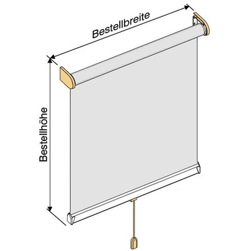 Sichtschutzrollo Mittelzugrollo Springrollo Rollo - Höhe 110 cm gelb - Bild 3 von 47