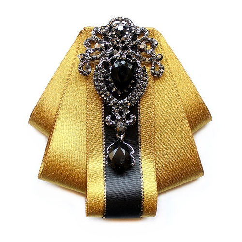 Hombres Cristal Satinado Estrás Rayas Bownot Lazo Corbatas Traje Formal Boda De Colección - Imagen 18 de 19