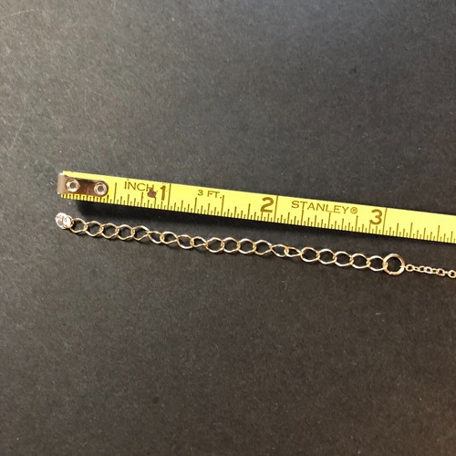 Seitlicher Anfangsbuchstabe Anhänger 18 Zoll Halskette mit angenähter Verlängerung goldfarben - Bild 34 von 92