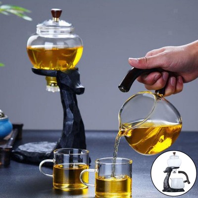 Kungfu Glas Teeset Set Teemaschine Halbautomatisch Glas Teekanne Anzug Küche Bar