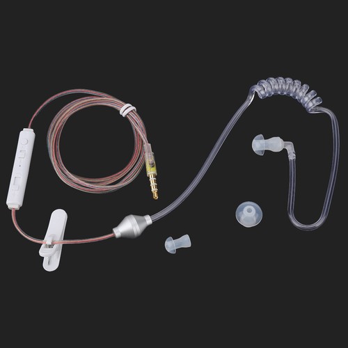 In Ear Headsets Air Tube Security Earpiece With Mic For IOS For GS0 - Photo 4/15