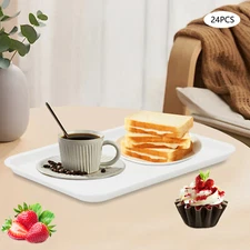 13.39*9.45 in Fast Food Tray, Reusable Multi-Purpose Serving Tray White
