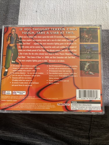 Soul Blade SoulBlade (PlayStation 1 PS1) Black Label CIB COMPLETE & TESTED - Picture 14 of 18