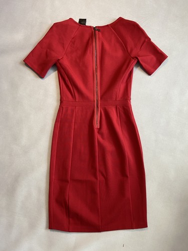 Armani Exchange A|E XS Red V Cutout Mini Shealth Dress NWOT sold out! - Picture 7 of 9