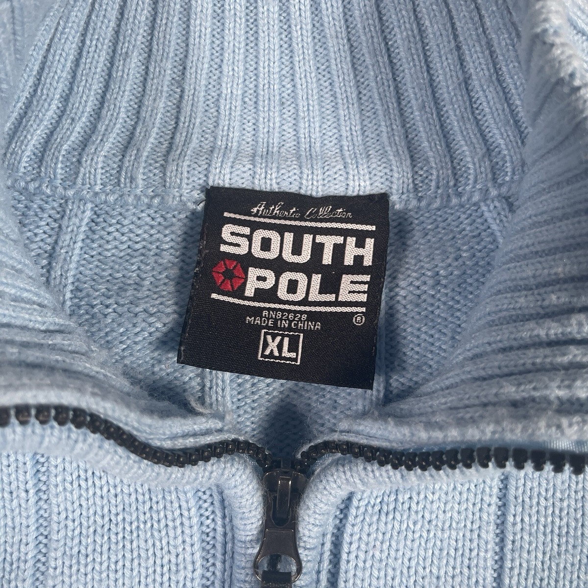 SouthPole ニット Southpole Vtg 90s Y2K Men's XL 1/4 Zip Sweater Ribbed