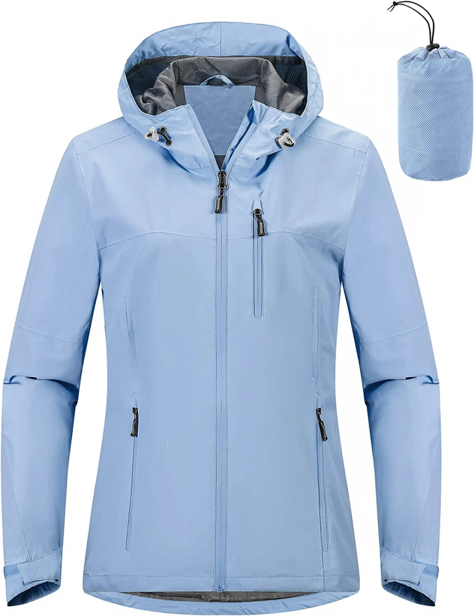  Womens Rain Jacket, Outdoor Lightweight Waterproof