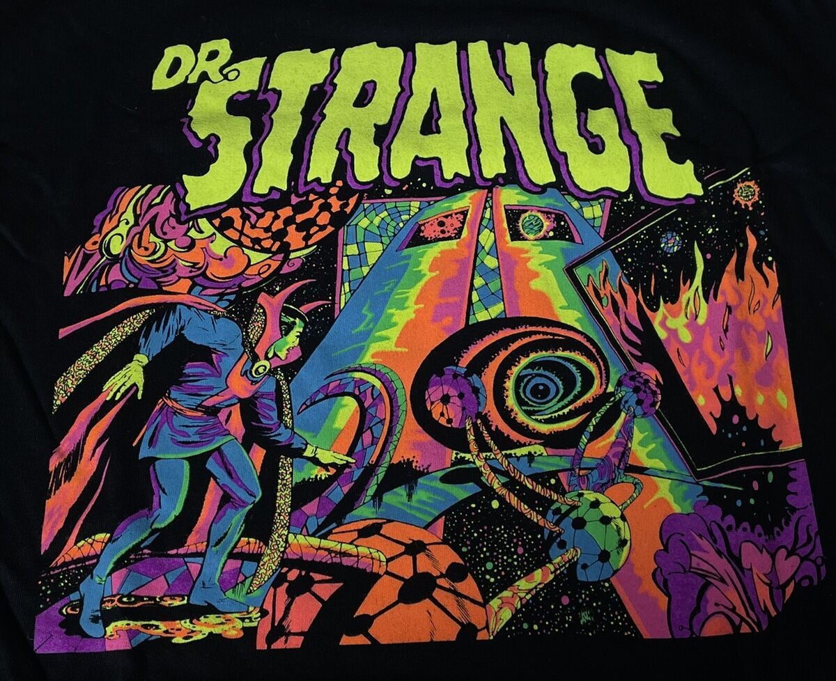 Doctor Strange 60's Marvel Comics Black Light Psychedelic T Doctor Strange 60's Marvel Comics Black Light Psychedelic T