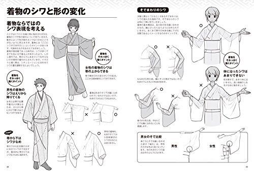 How to draw Japnese Kimono From the basics Manga Anime Art Technique Book Japan - Picture 4 of 9