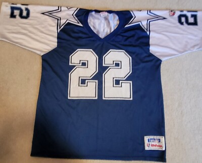 シャツ Emmitt Smith 22 Dallas Cowboys 90's USA Vintage 90s Dallas Cowboys #22 Emmitt Smith Blue Wilson