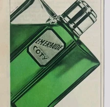 1964 Emeraude Parfum De Coty Womans Perfume Advertisement Beauty Scent DWII19