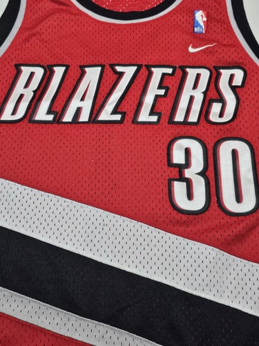 NIKE Red Stitched Rasheed Wallace #30 Trail blazers Jersey Size Large +2" NBA - Picture 2 of 8